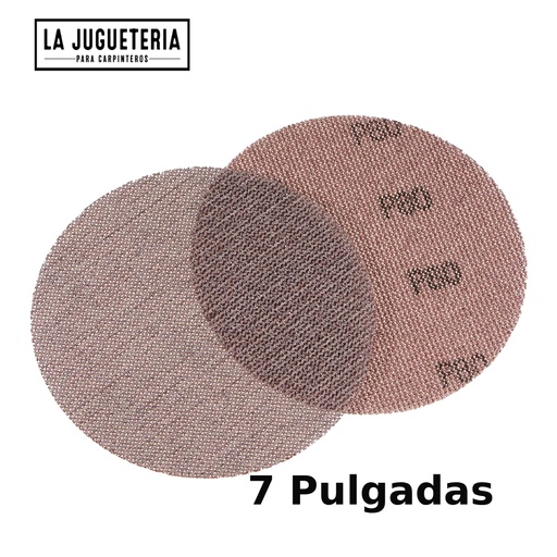 [A1007] Discos 7" de Lija de Malla con Velcro de Óxido de Aluminio  #320 