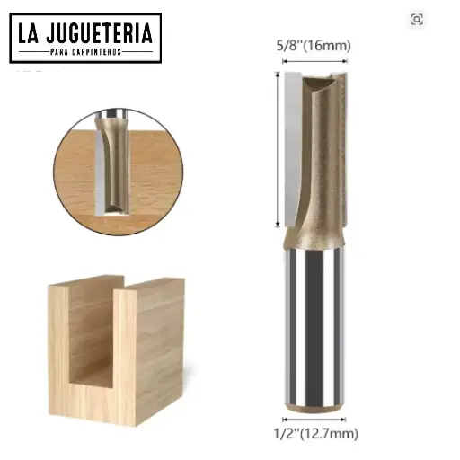 Fresa recta CNC – Corte 3/4" (19.05 mm), profundidad 20 mm, vástago 1/2" (12.7 mm) Ref:G87