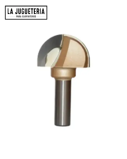 Fresa CNC Round Nose / Media Caña – Corte 2" (50.8 mm), radio 26.5 mm, vástago 1/2" (12.7 mm)  Ref:G104