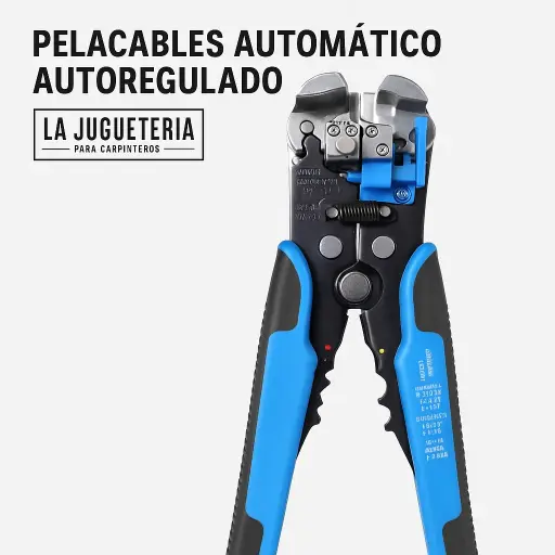 [A1028] Alicates Pelacables Automático 3 en 1 – Herramienta de Corte, Crimpado y Desforre para Cables de 0.5 a 6 mm² 
