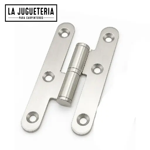 [A1033] Bisagra H Acero Inoxidable 100 mm – Niquelada Satinada para Puertas o Marcos Especiales 